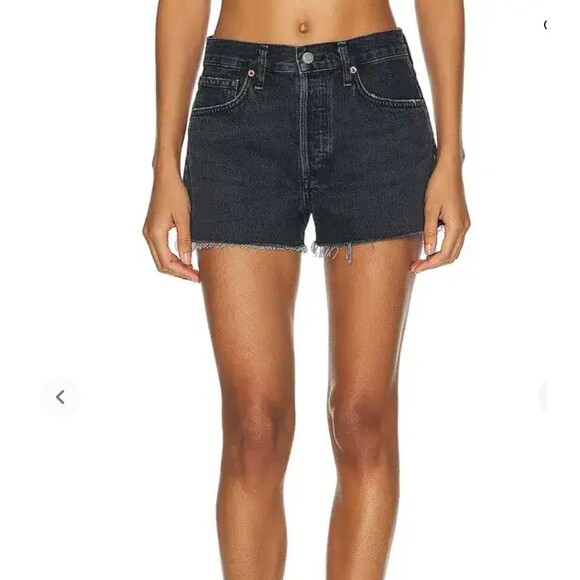 AGOLDE Pants - Agolde Parker Denim Shorts in Bewitched Washed Black Size 27 3" Inseam